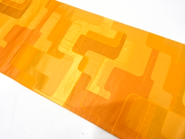 アンティーク　幾何学模様織り出し袋帯（材料）